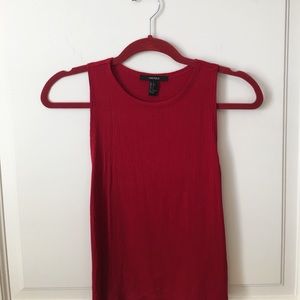 Super cute red sleeveless Forever 21 top!